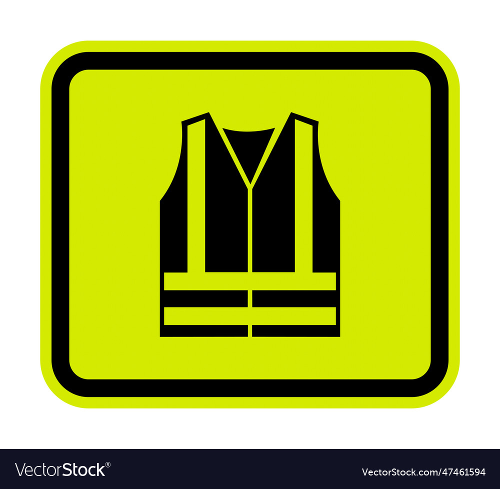 Ppe iconwear high visibilty clothing symbol sign Vector Image