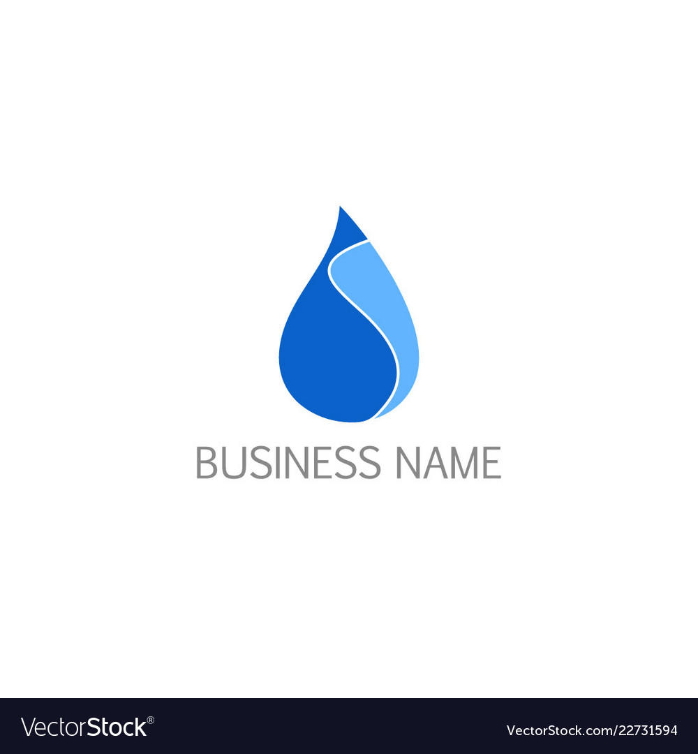 Water droplet bio logo Royalty Free Vector Image