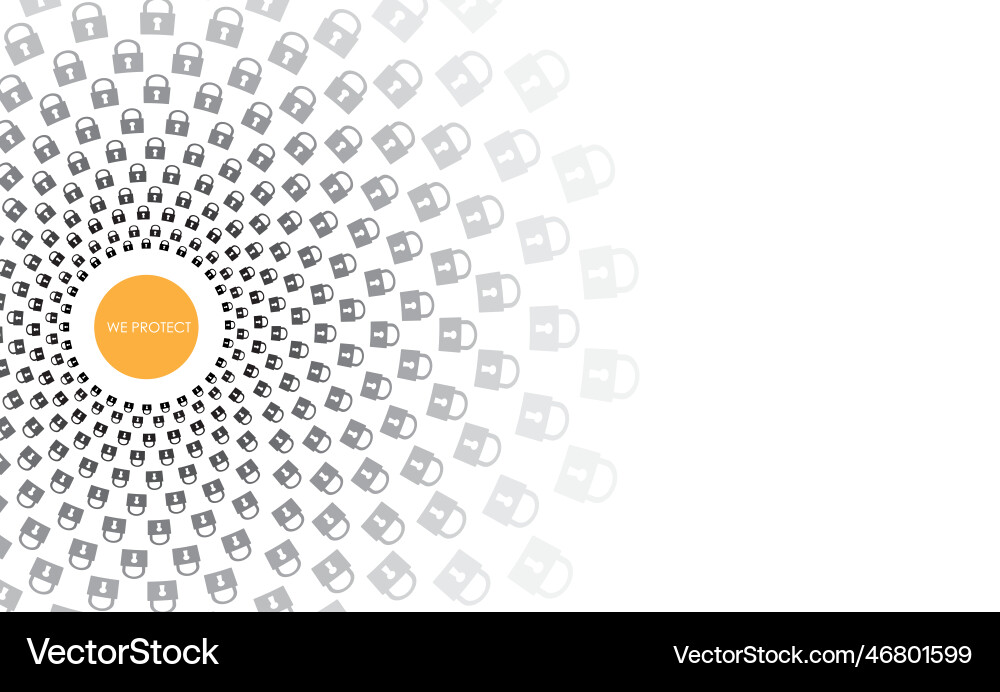 Abstract futuristic technology lock digital Vector Image