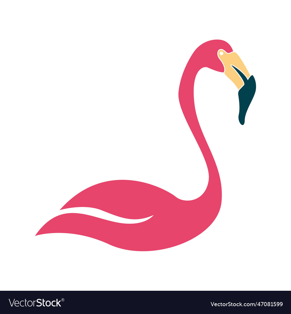 Flamingo logo icon design Royalty Free Vector Image