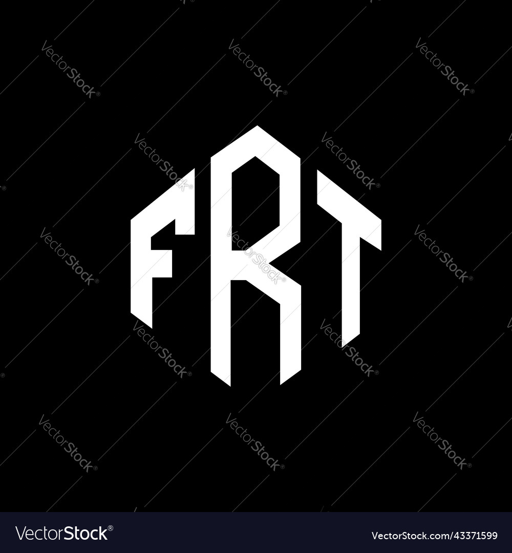 Frt letter logo design with polygon shape Vector Image