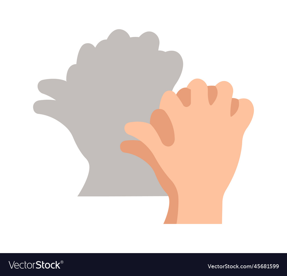 Make Shadow Hand Animals Flat Icon Royalty Free Vector Image Make Shadow Hand Animals Flat Icon Royalty Free Vector Image