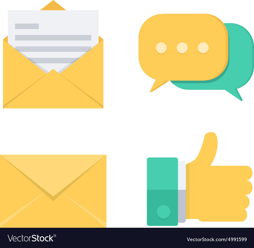 Message symbols Royalty Free Vector Image - VectorStock