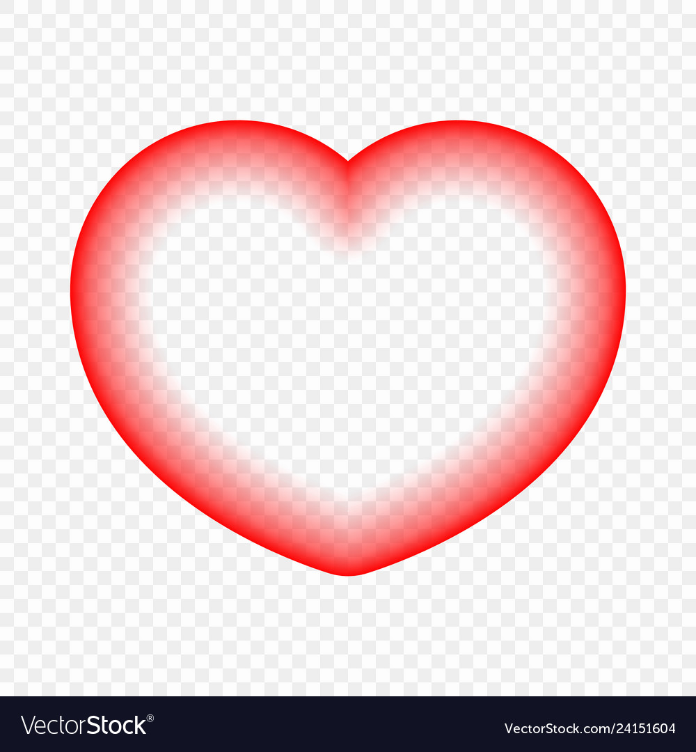 Abstract heart on a transparent background Vector Image