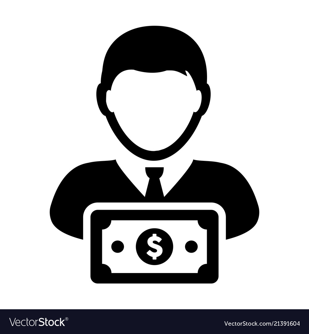 Bank icon male user person profile avatar symbol Vector Image