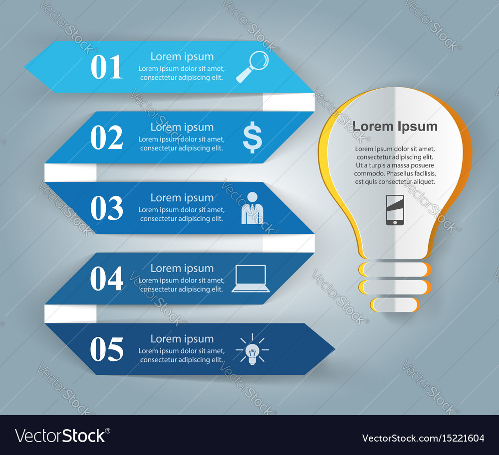 Business infographics origami style Royalty Free Vector