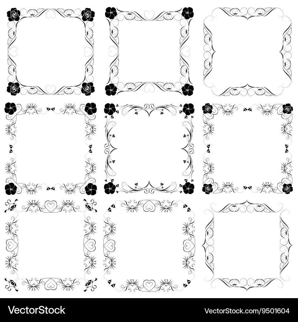 Decorative frames Royalty Free Vector Image - VectorStock