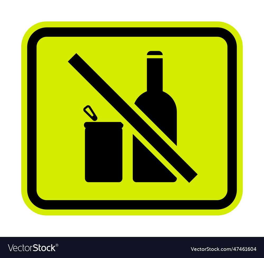 No alcohol sign drinking alcohol Royalty Free Vector Image