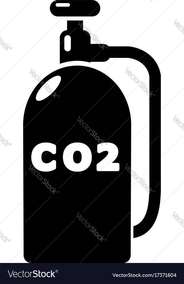 Paintball carbon dioxide icon simple style Vector Image