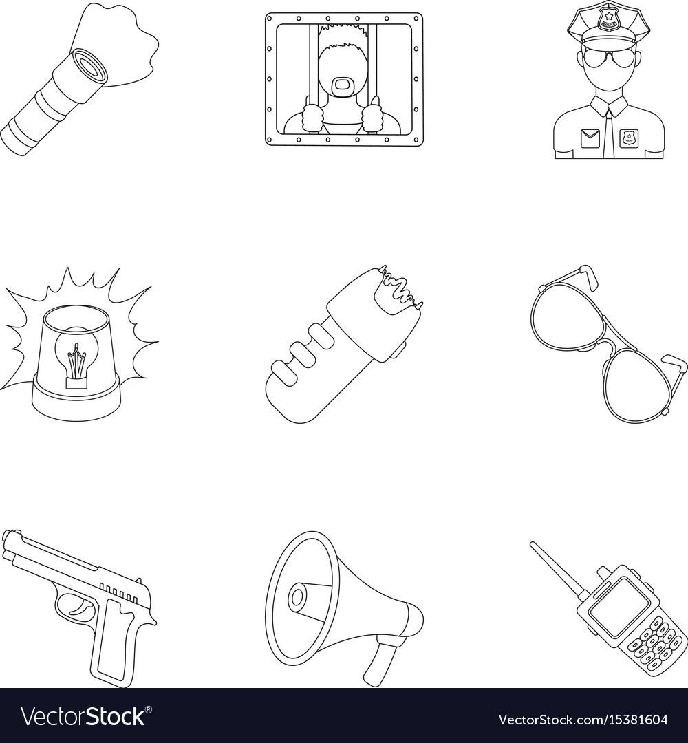 Police equipment prisoners protection Royalty Free Vector