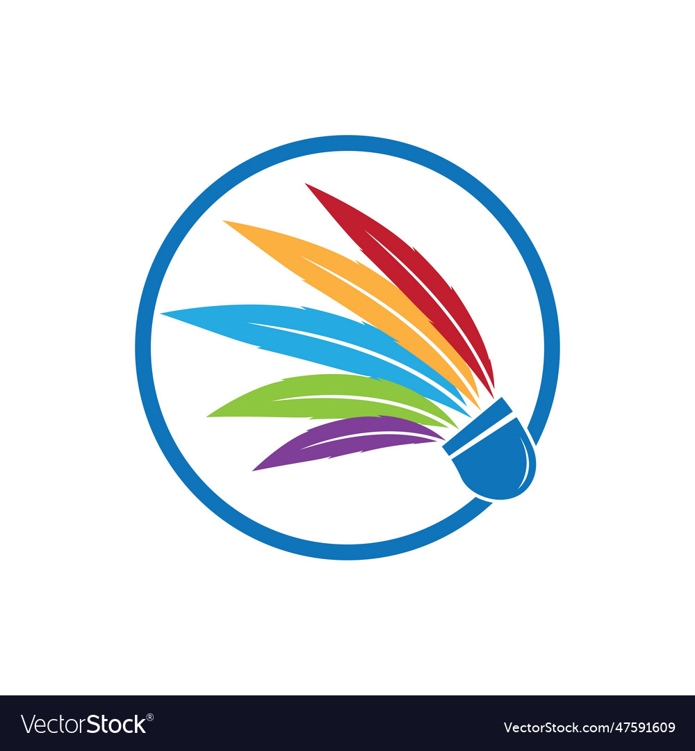 Badminton logo icon design templatebadminton Vector Image