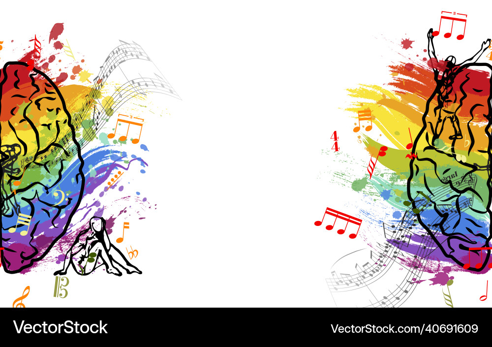 Creative human brain wide concept Royalty Free Vector Image