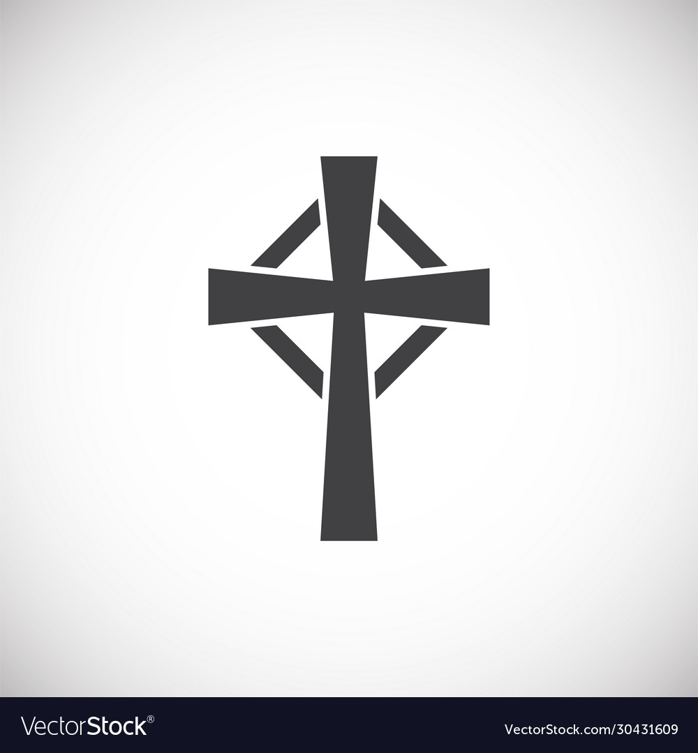 Cross icon on background for graphic and web Vector Image