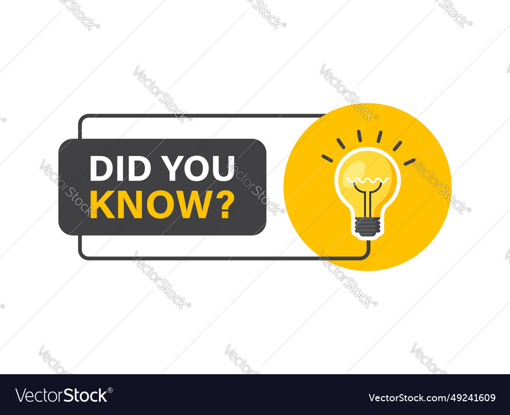 Did You Know Icon In Flat Style Banner With Frame Vector Image Did You Know Icon In Flat Style Banner With Frame Vector Image
