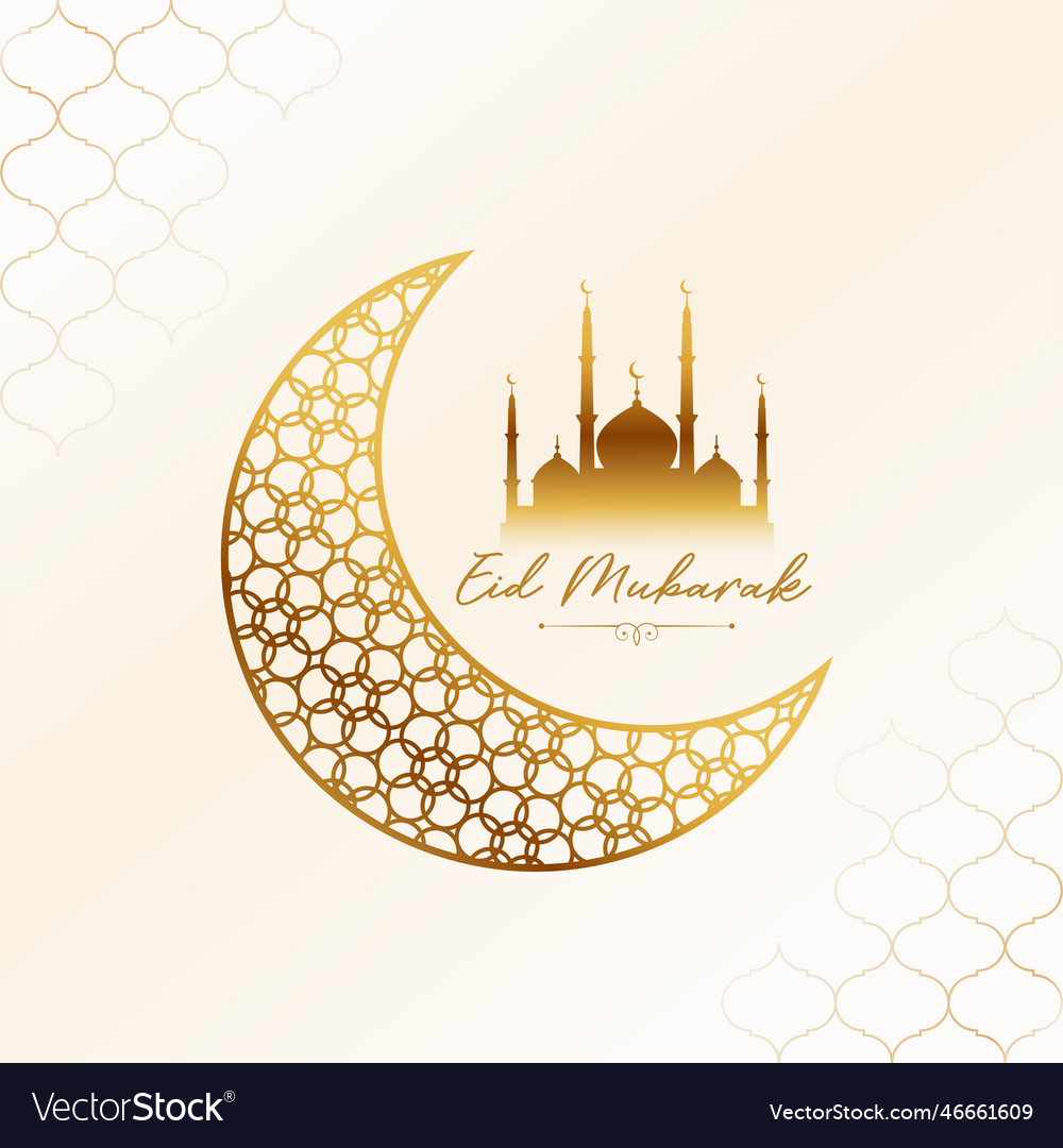 Elegant eid mubarak festive background Royalty Free Vector