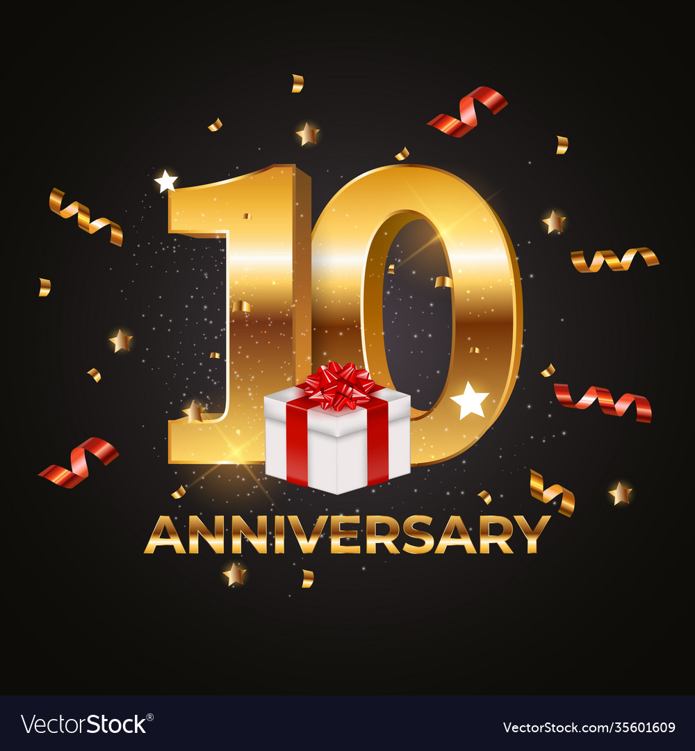 Template Logo 10 Years Anniversary Eps10 Vector Image 5880