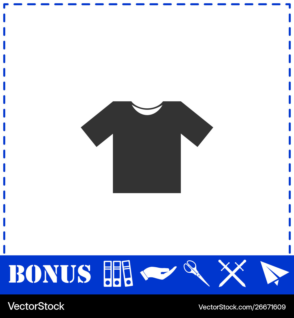 Tshirt icon flat Royalty Free Vector Image - VectorStock