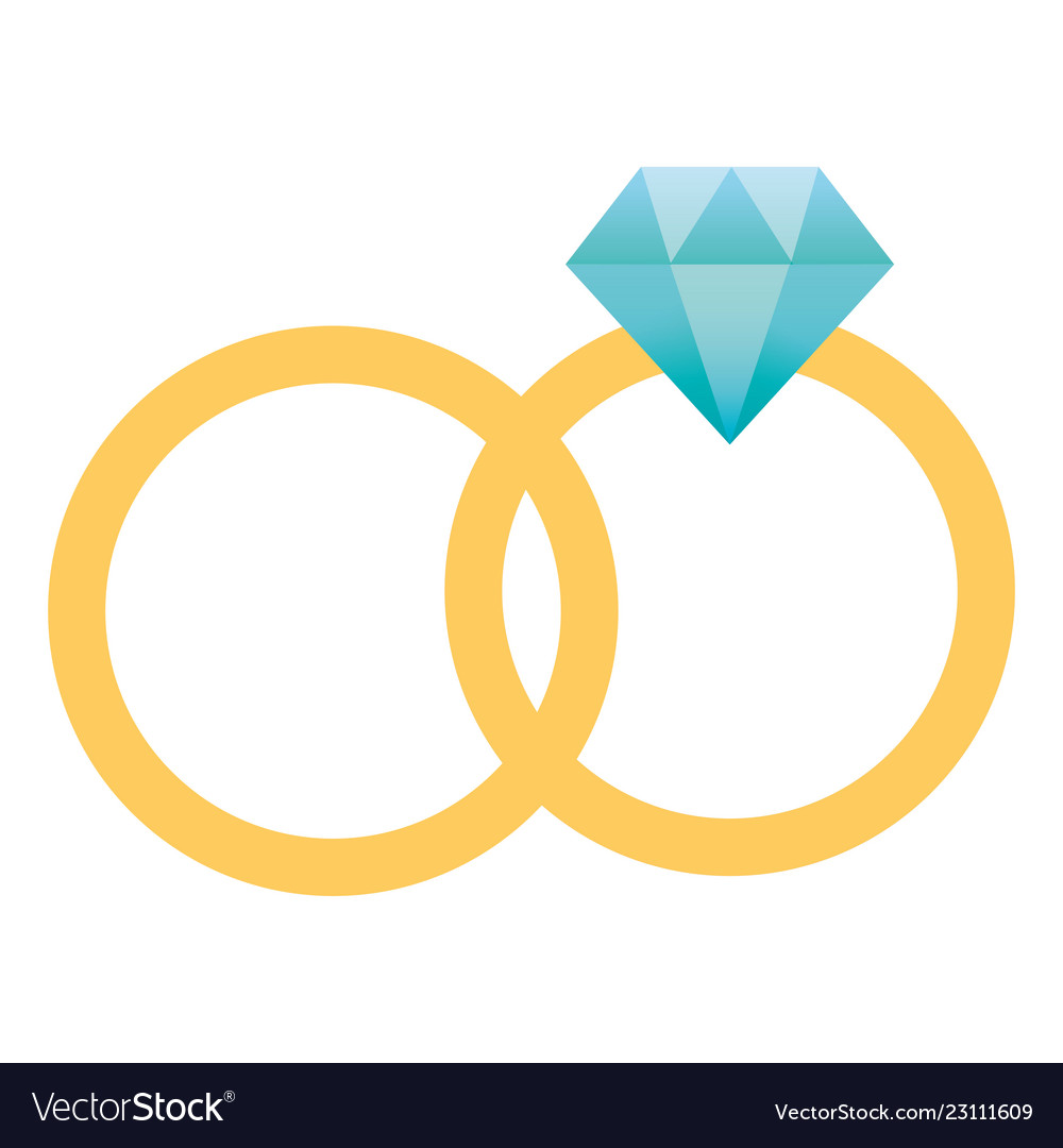 Wedding ring cartoon Royalty Free Vector Image