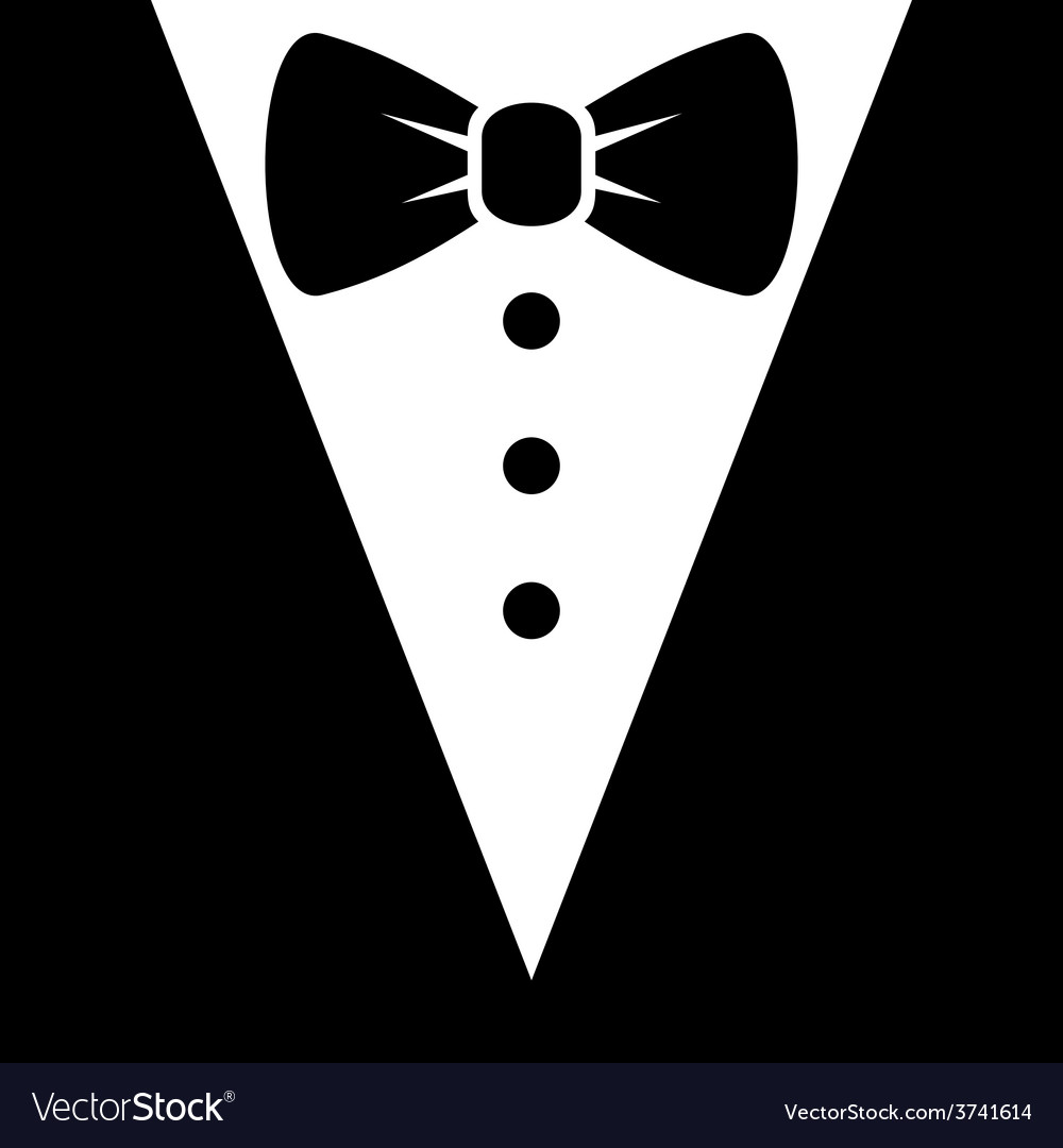 Black Suit With Bow Tie Stock Illustration - Download Image Now