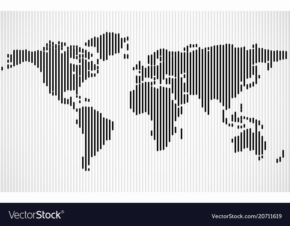 Abstract world map with lines Royalty Free Vector Image