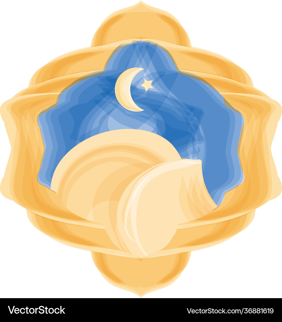 Arabic moon window Royalty Free Vector Image - VectorStock