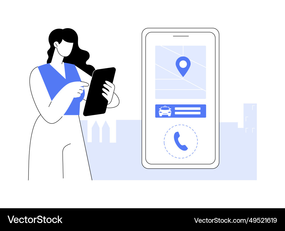 Call for a taxi abstract concept Royalty Free Vector Image