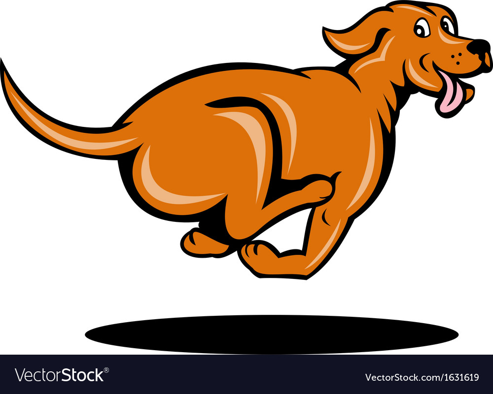 Dog running Royalty Free Vector Image VectorStock