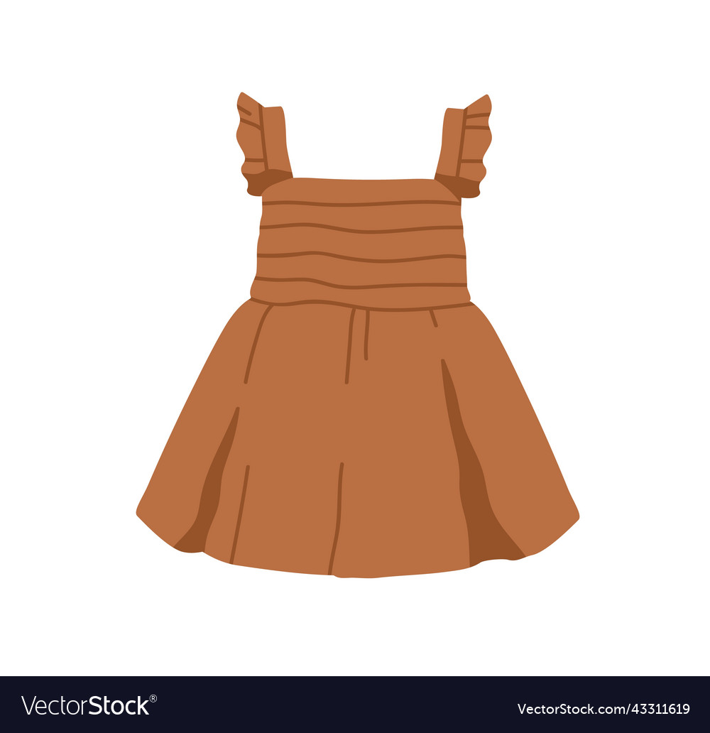 Fashion summer clothes. Clothing clipart, flat dress swimsui