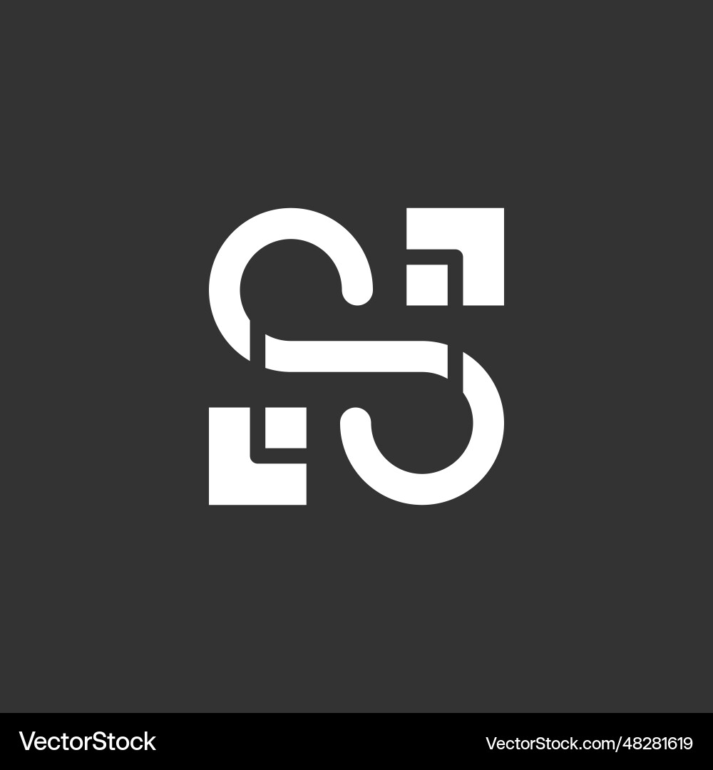 Luxury logo design with letter infinity Royalty Free Vector