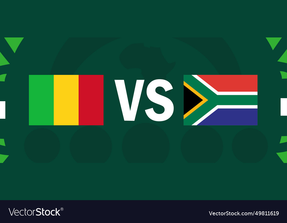 Mali and south africa african flags nations 2023 Vector Image