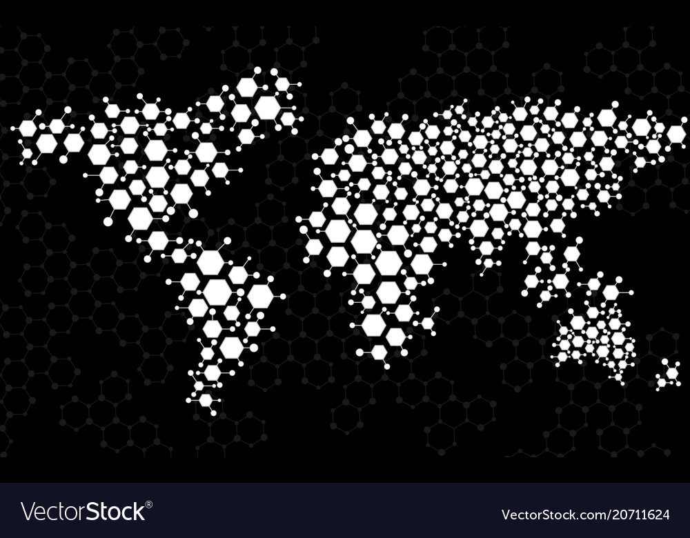 Abstract world map Royalty Free Vector Image - VectorStock