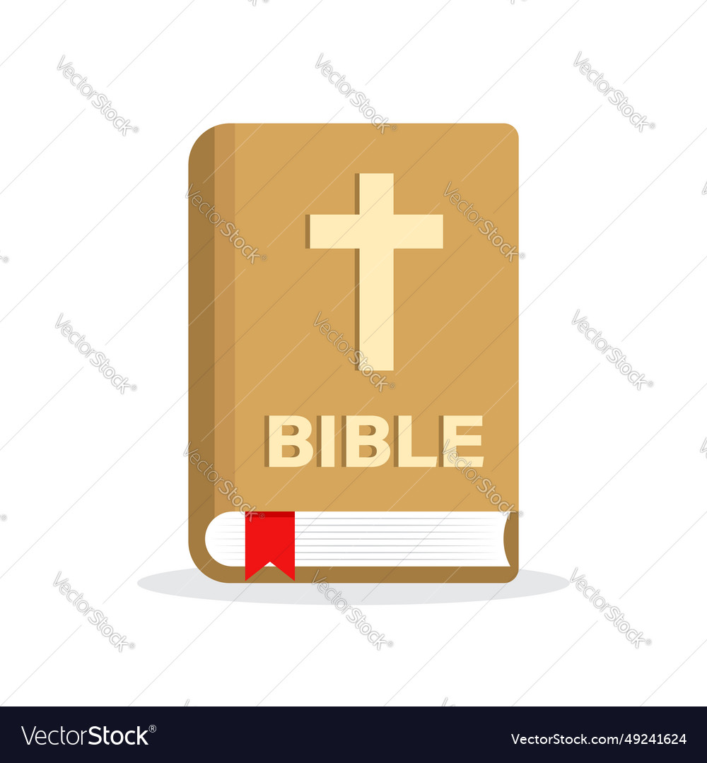 Holy bible icon in flat style christianity book Vector Image