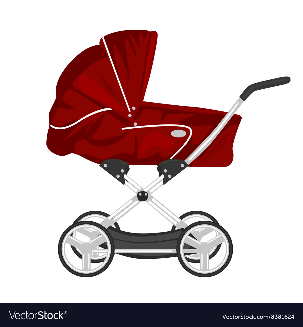 baby red pram