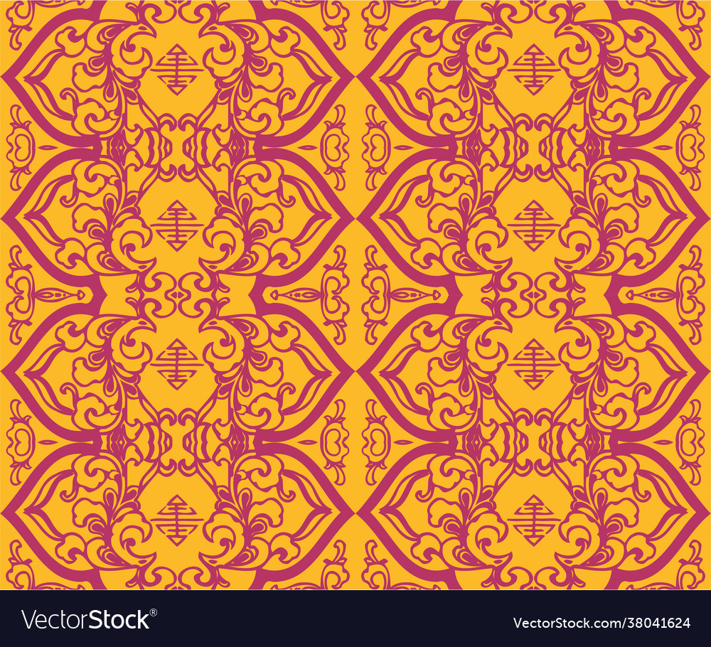 Seamless oriental pattern traditional floral Vector Image