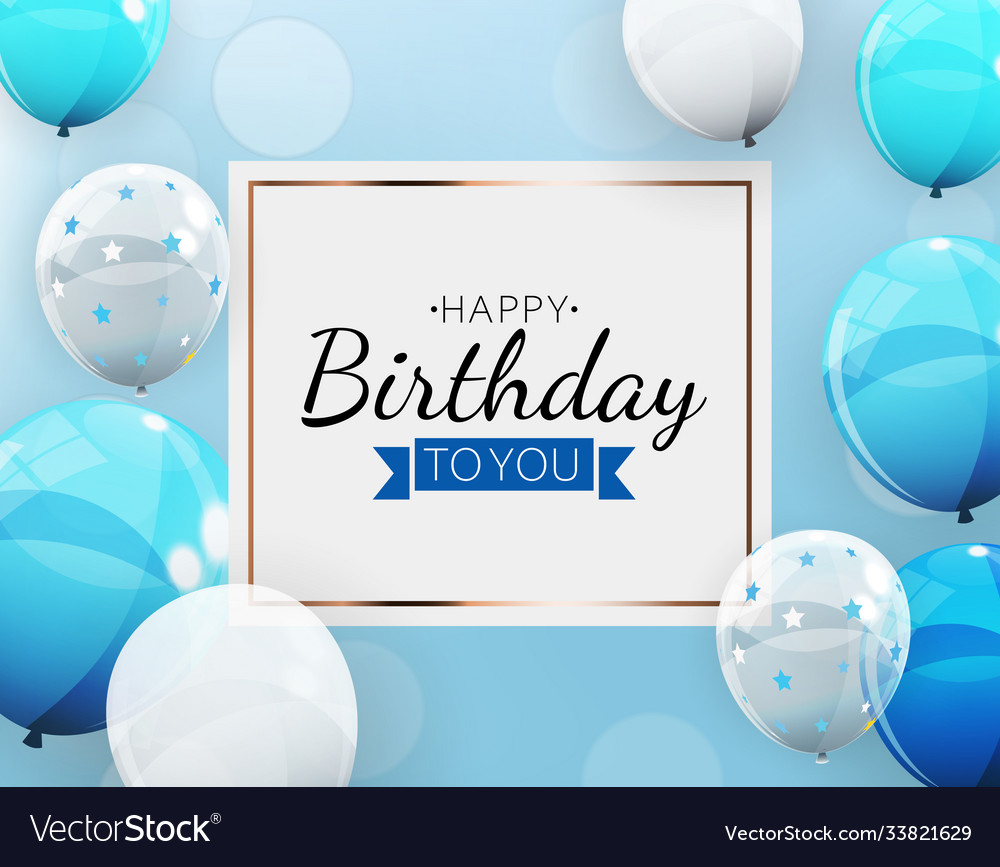 Happy birthday background with balloons Royalty Free Vector