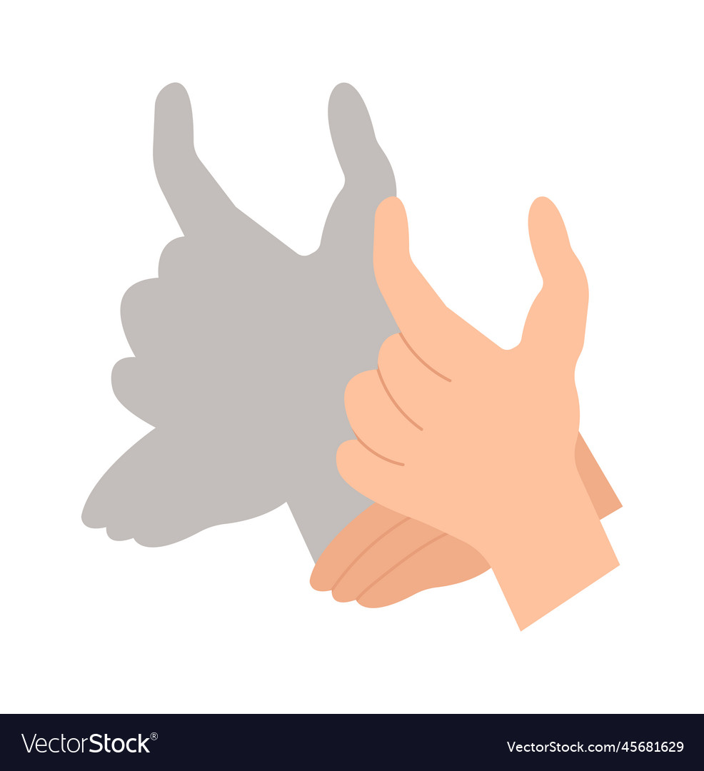 Make shadow hand animals flat icon deer silhouette Make shadow hand animals flat icon deer silhouette