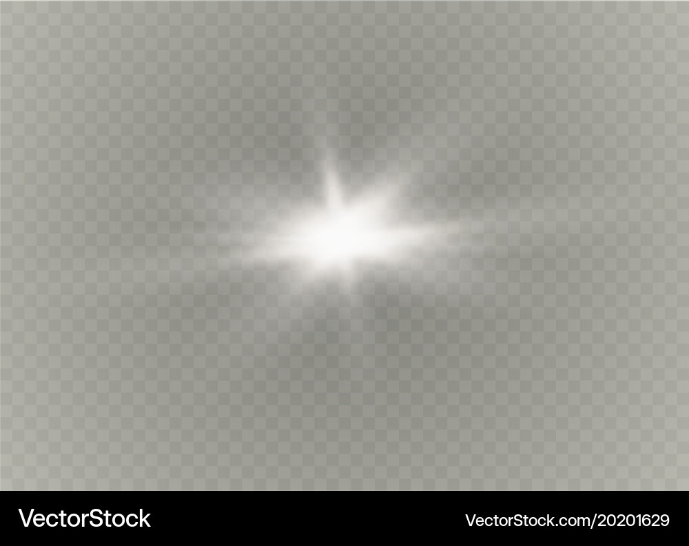 Star on a transparent backgroundlight effect Vector Image