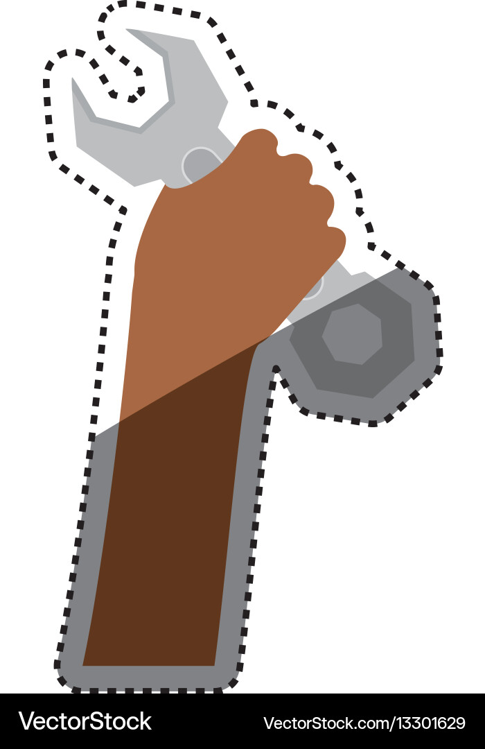 Wrench construction tool Royalty Free Vector Image