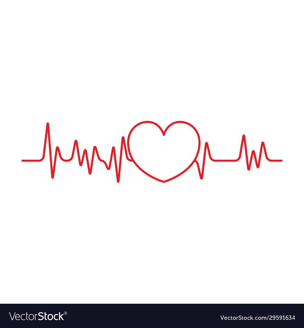 Art design health medical heartbeat pulse Vector Image