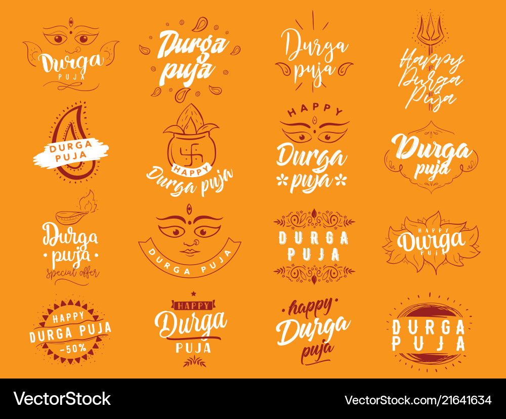 Durga Puja Festival Royalty Free Vector Image Vectorstock