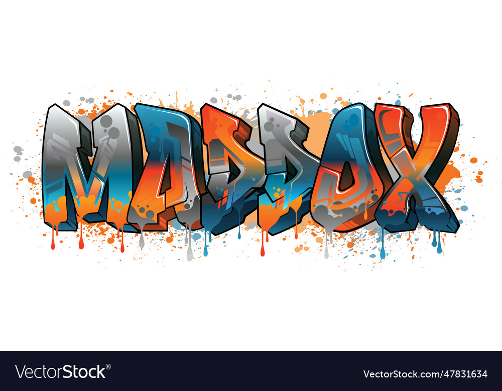 Graffiti styled urban street art tagging name Vector Image