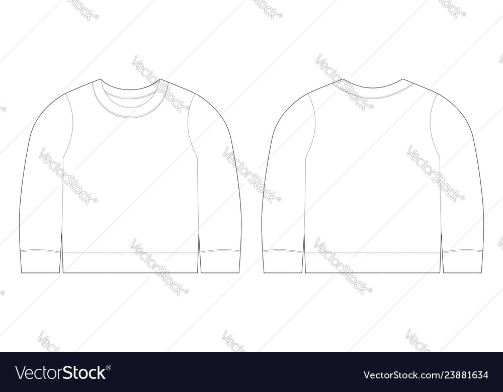 Infant T Shirt Sweatshirt Sketch Template Front Vector Image