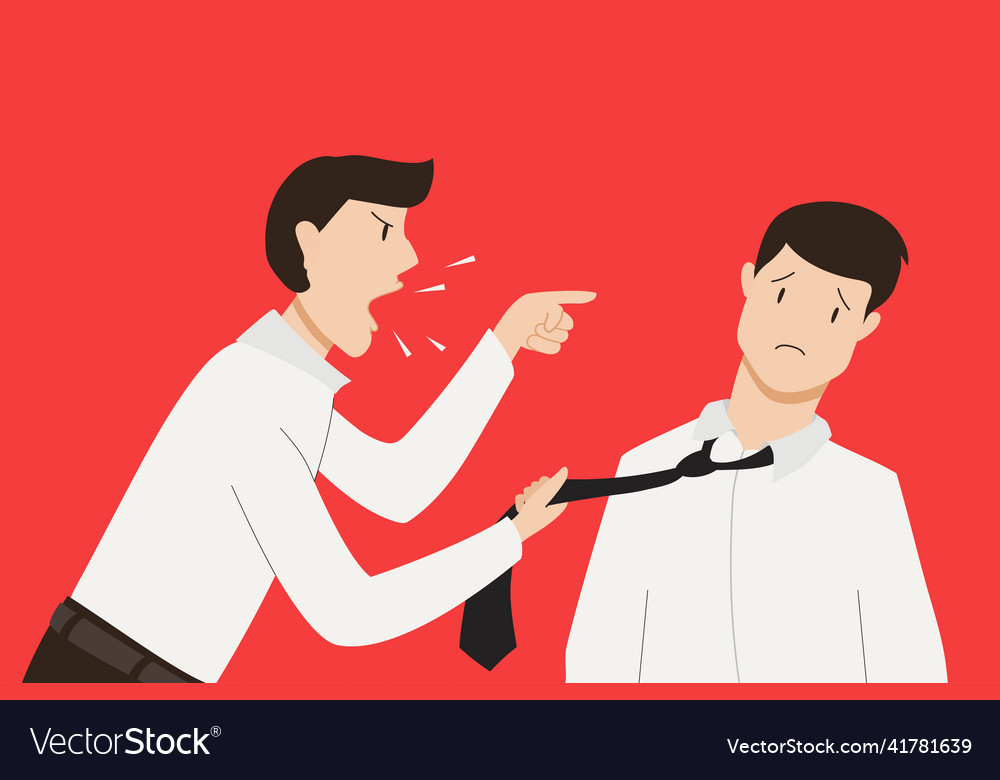 Boss yell at the employee Royalty Free Vector Image