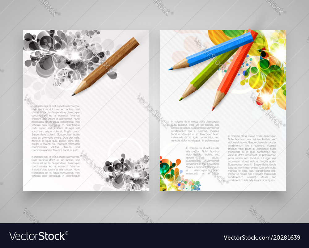 Colorful realistic templates for advertising Vector Image