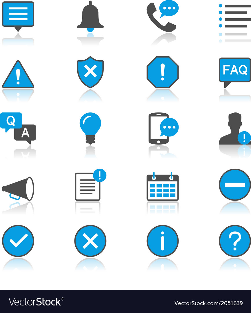 Information And Notification Flat With Reflection Vector Image