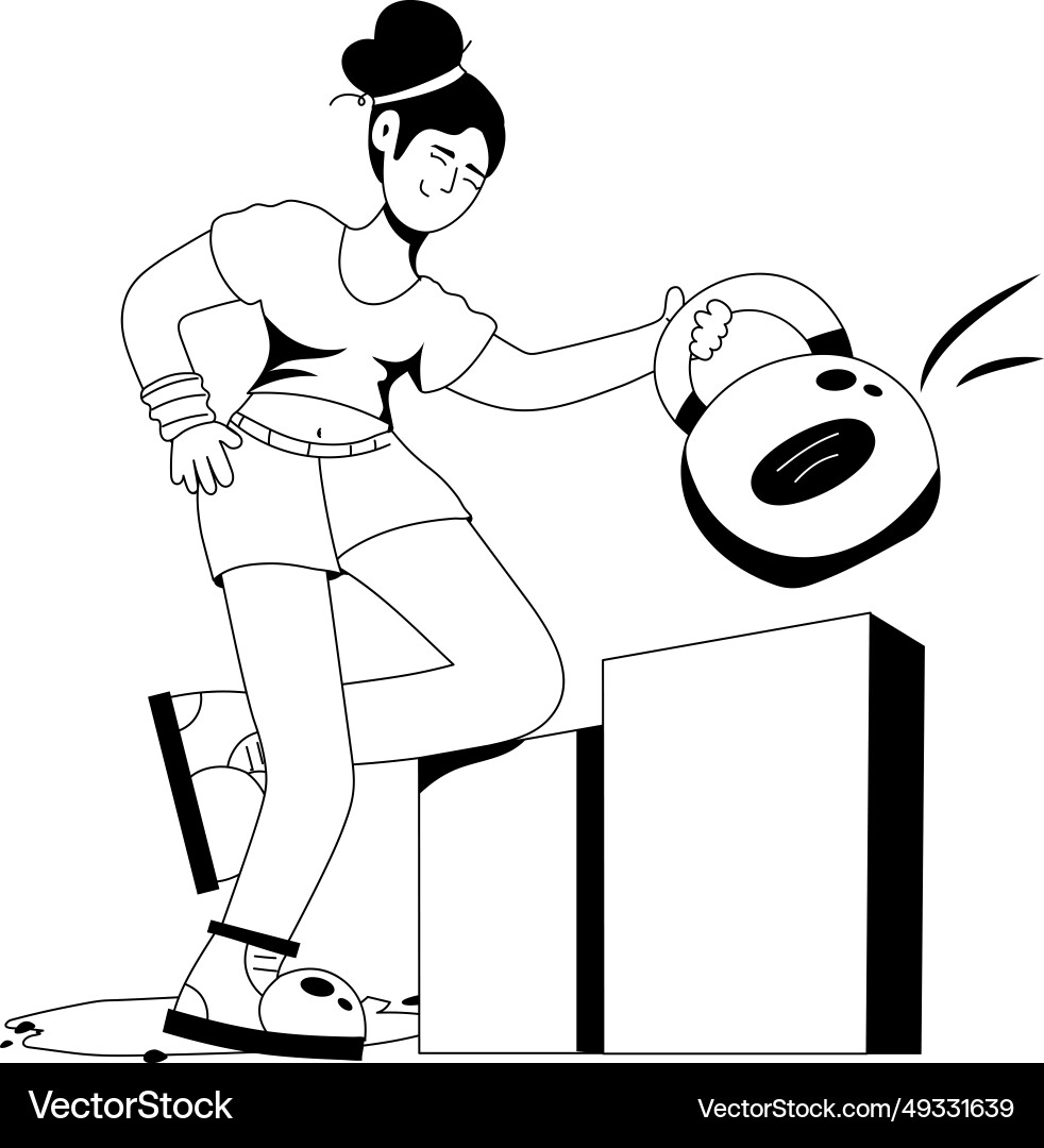 Kettlebell exercise Royalty Free Vector Image - VectorStock