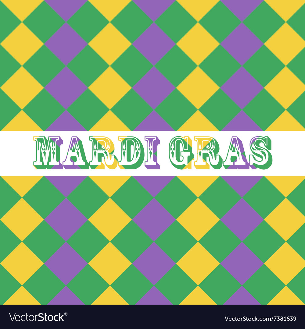 Mardi gras seamless pattern background Royalty Free Vector