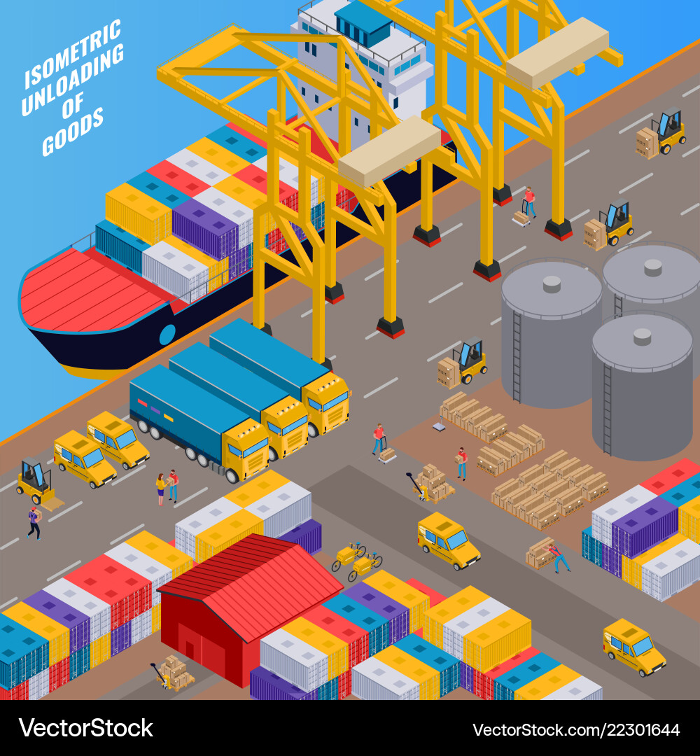Delivery isometric Royalty Free Vector Image - VectorStock