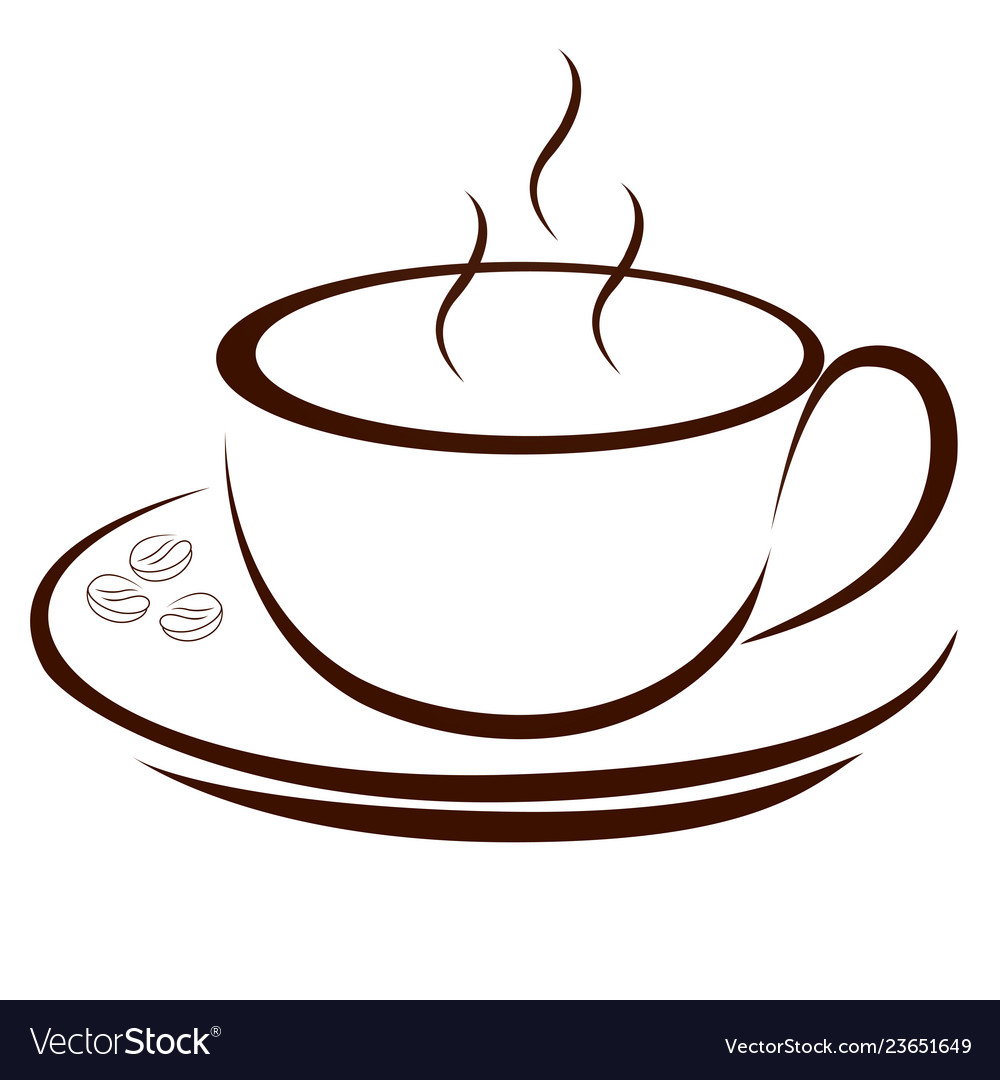 Coffee cup icon on a white background Royalty Free Vector