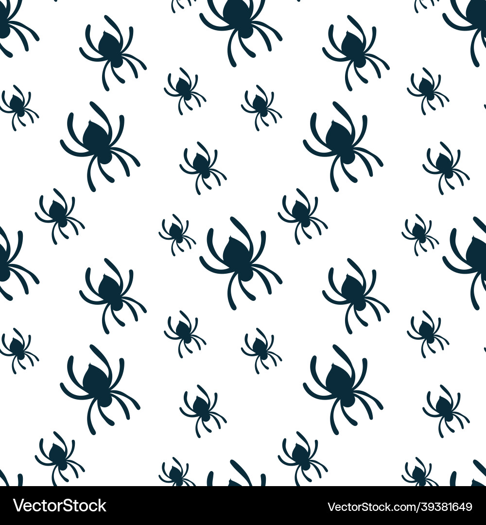 Spider halloween witch simple seamless pattern Vector Image